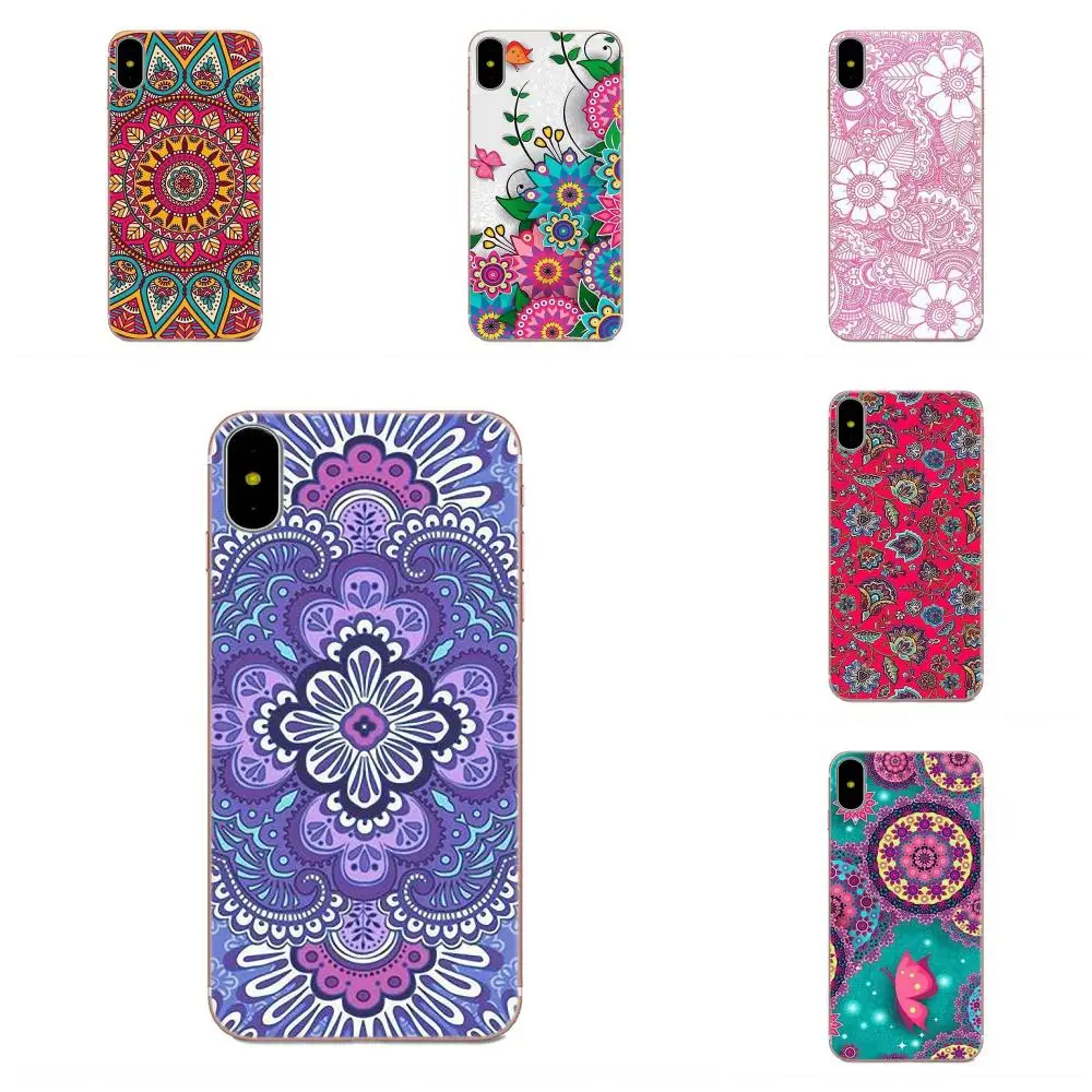 Мягкий чехол из ТПУ для телефона с цветочным рисунком Мандала хна Galaxy J1 J2 J3 J330 J4 J5