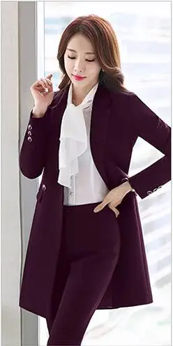 Jacket pants Модный женский деловой костюм, новые брючные костюмы, костюмы для женщин, офисные деловые костюмы, официальные комплекты одежды для работы, зимние женские костюмы - Цвет: Jacket pants