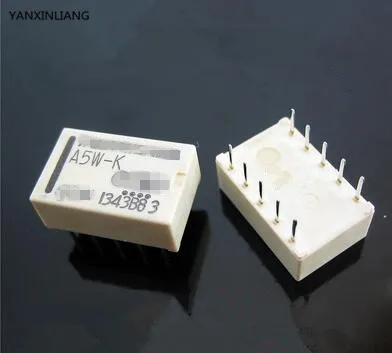 Relais takamisawa A5W K DIP 10 Реле 2x um 5 В аудио сигнала|relais 5v|relay 5vsignal relay 5v |