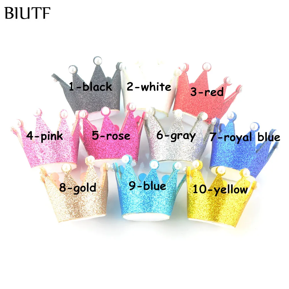 Милые тканевые войлочные короны сделай сам 150 шт./лот повязка на голову с