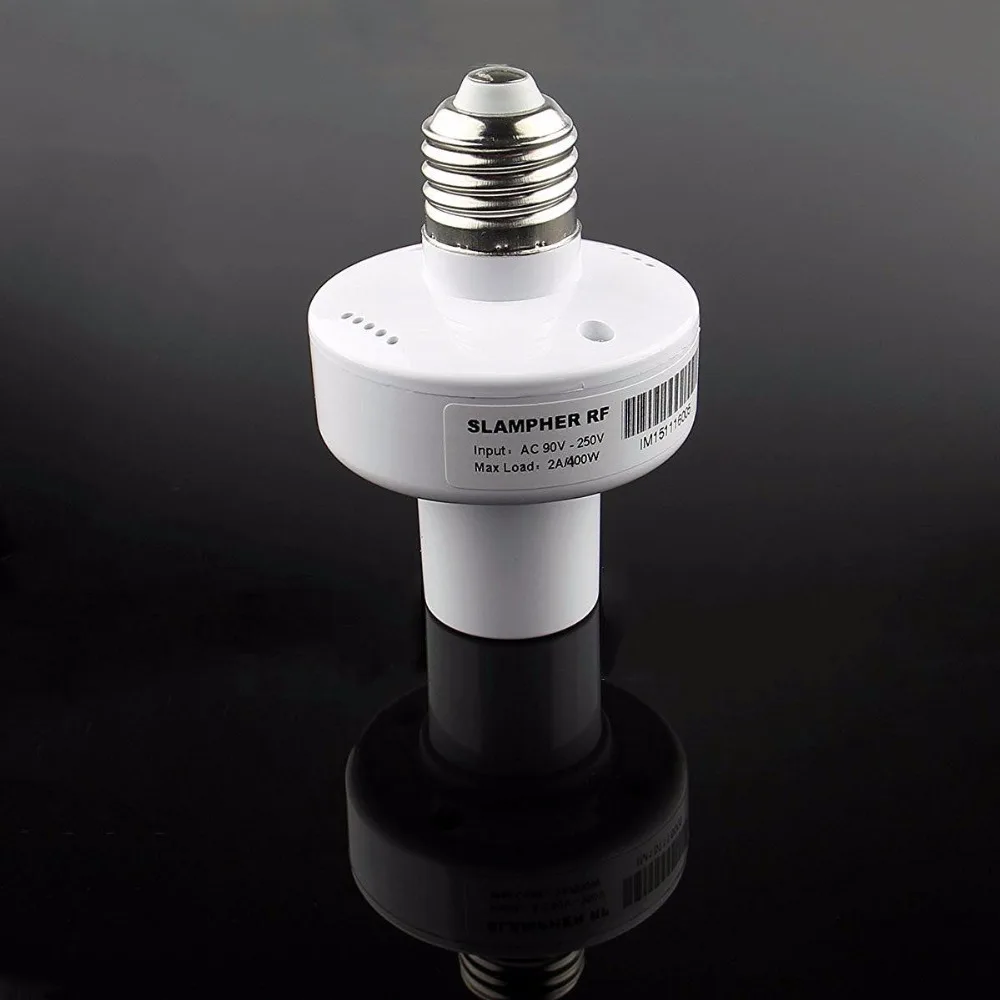 

1PCS E27 Screw WiFi 433MHz RF Light Lamp Bulb Holder Cap Socket Smart Home NEW