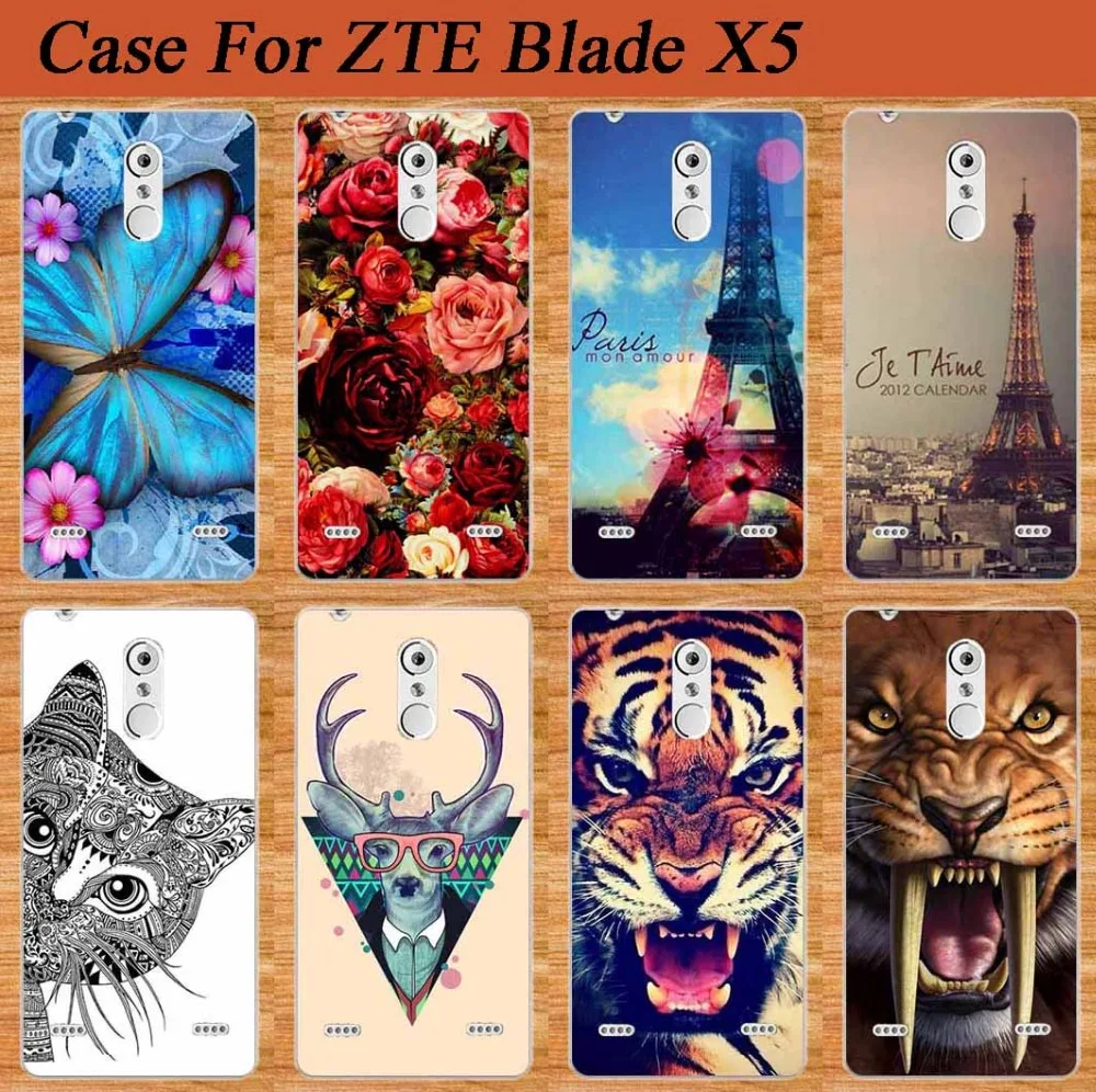 Чехол для ZTE Blade X5 D3 идеальный дизайн мягкая Задняя накладка чехла из ТПУ чехол