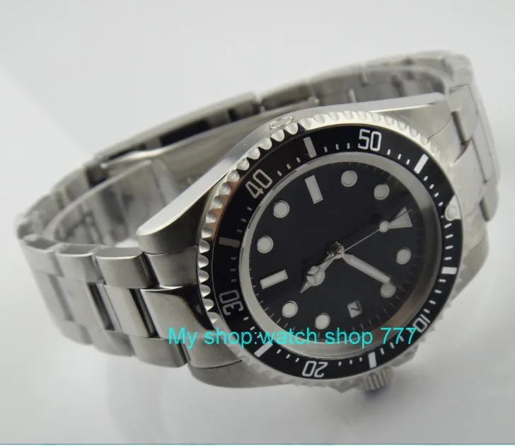 Мужские автоматические механические часы Parnis с черным циферблатом 42 мм 265 |