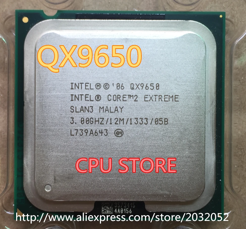 Процессор Intel Core 2 Extreme QX9650 LGA775 SLAN3 45 нм 130 Вт 12 м FSB1333 100% рабочий бесплатная