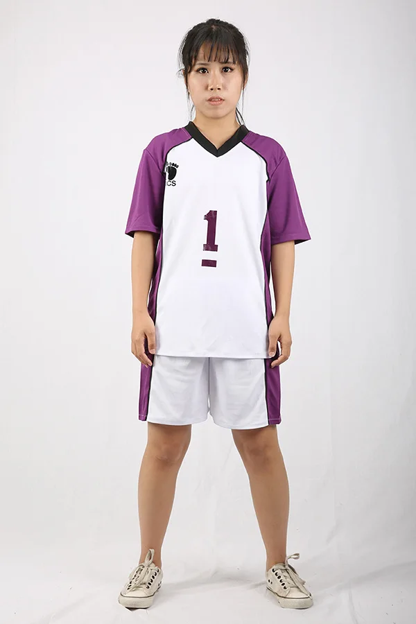 No.1 KIGUCOS Haikyuu! 4 цвета Академия шираторизава наряд Shiratorizawa Гакуэн Cos Wakatoshi Ushijima майки комплекты униформы - Цвет: No.1
