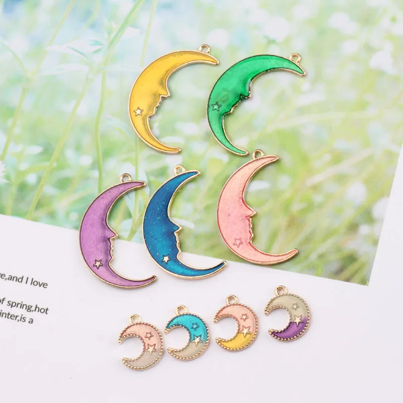 DIY Jewelry Accessories Cosmic Series Alloy Pendant Fashion Temperament Pearlescent Earrings Necklace Material 10pcs |