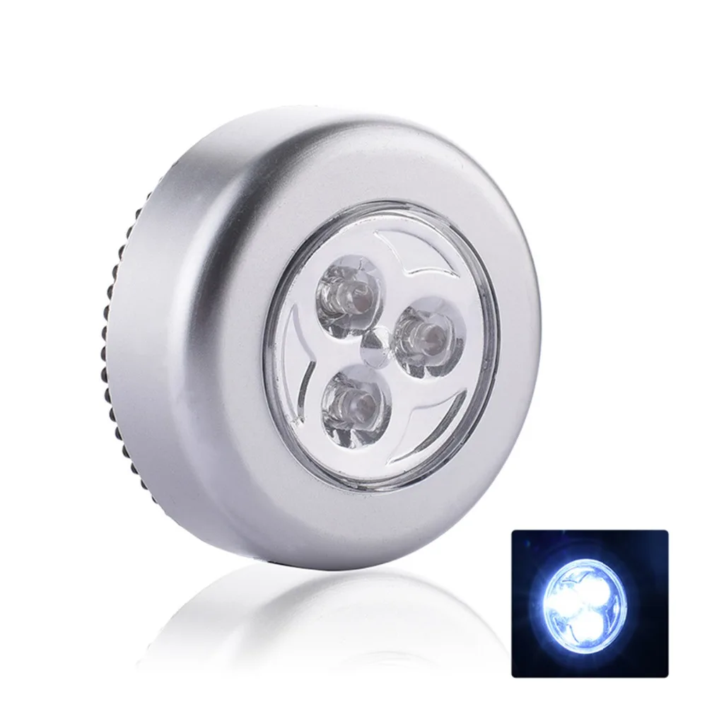 3 светодиодный ночной Светильник Аккумуляторный на батарейках шкаф для шкафа