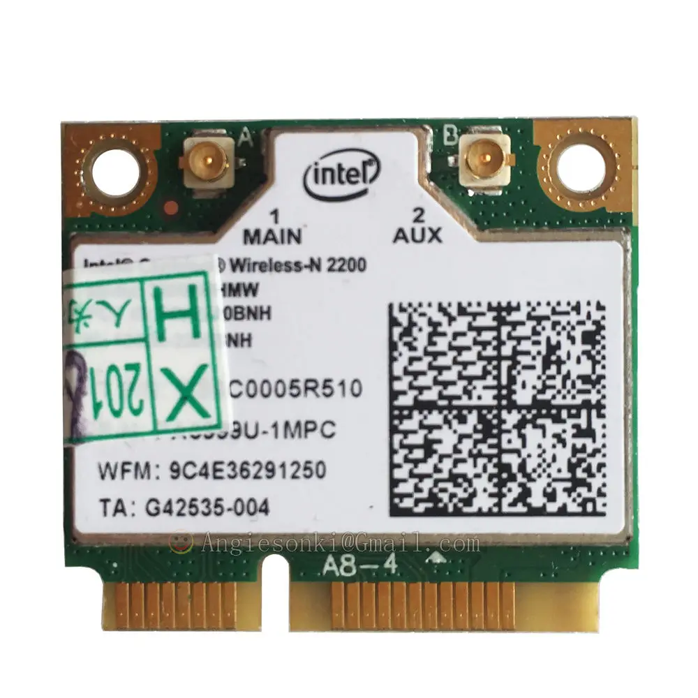 Wi Fi адаптер BNHMW 2200 мини PCI e Wireless N Wifi Wlan карта для Intel 2200BGN 802 11 300 Мбит/с 2 4 ГГц|wifi wlan