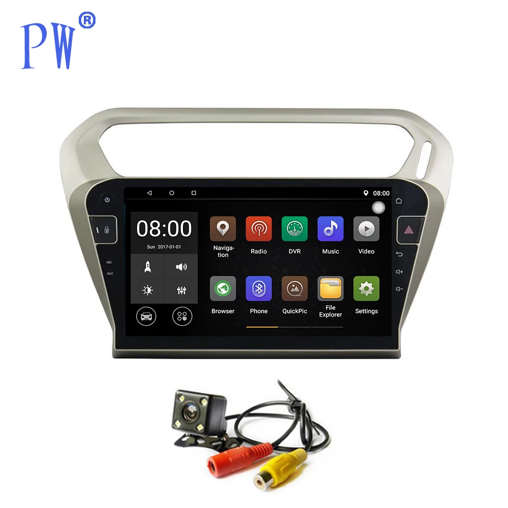 Android 8 1/9 0 Автомобильный GPS Радио Navi для Peugeot 301 Citroen Elysee 2014 + головный блок плеер