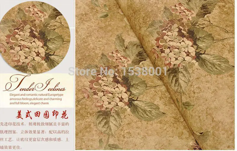 Retro Idyllic Nural Non-woven Wallpaper Emboss Flower Best Choice For Study Room Bedroom 3d wall panels modern celloph | Обустройство