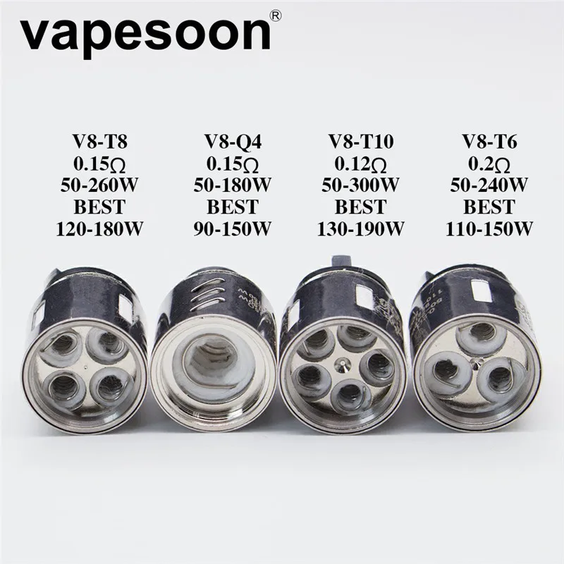 3 шт. V8 Q4 T6 T8 T10 замена катушки для головы Q4/T6/T8/T10 Core 0.12ohm 0.15ohm 0.2ohm облако зверь бак