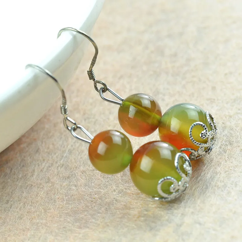 Gourd кулон натуральный оникс бусы серьги для женщин драгоценный камень ювелирные