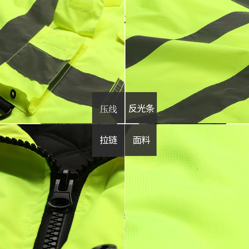 OVUIWEN Светоотражающая хлопковая одежда строительство Рабочая защитная ветровка