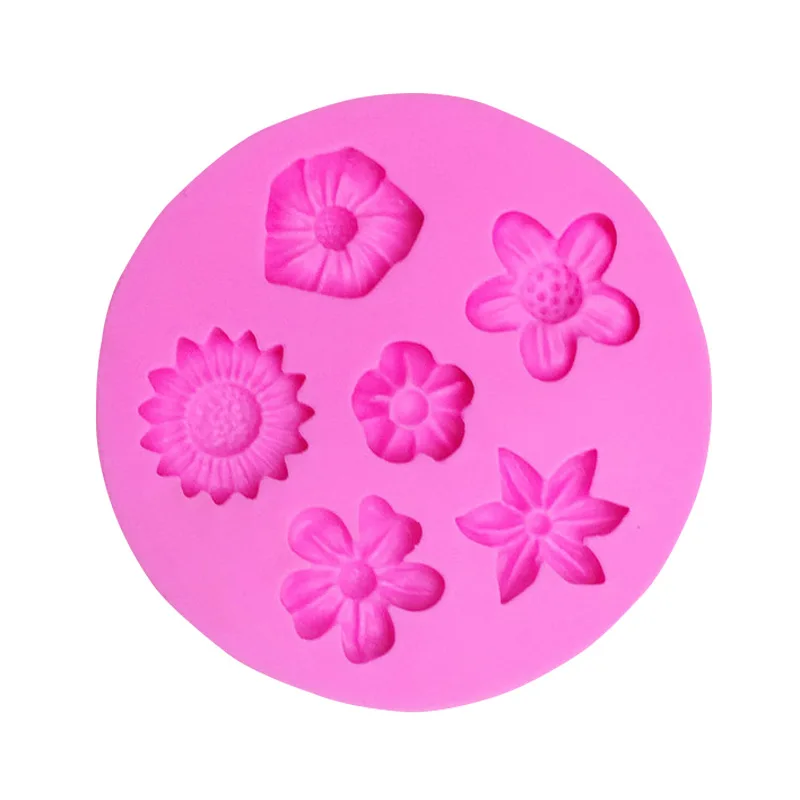 1 шт ПОДСОЛНУХ форма цветка силиконовая шоколада для цветов из мастики украшение