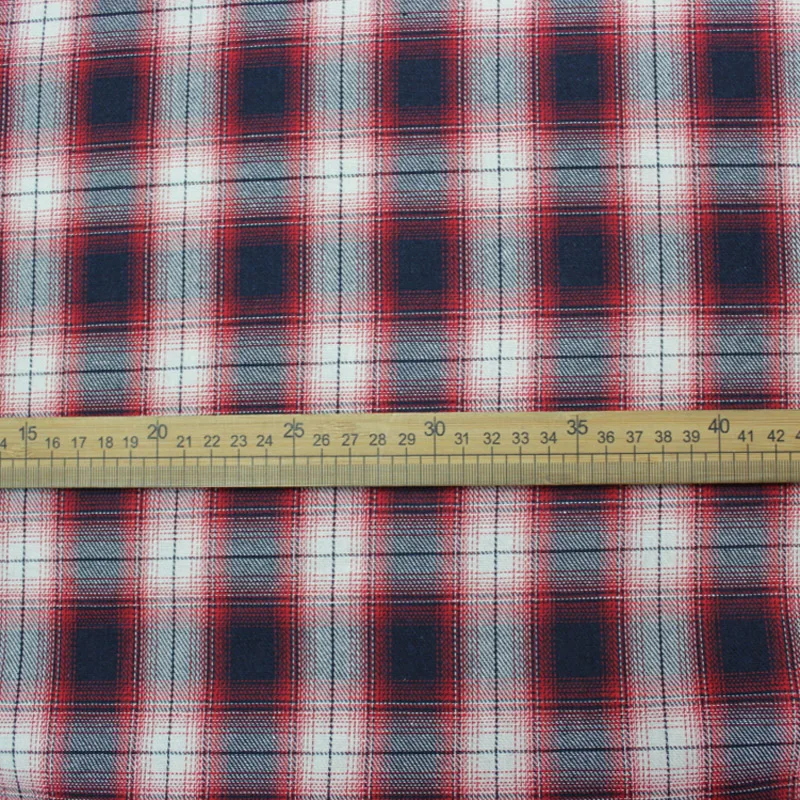 Блузка рубашка ткань матовая хлопок смесь плед Telas ткани пэчворк домашний Texitle 1