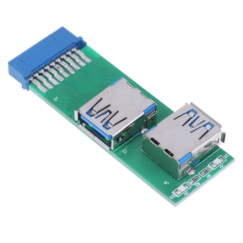

1Pc Internal Mainboard 2 Ports USB 3.0 Female to 20 Pin Female Header Adapter new