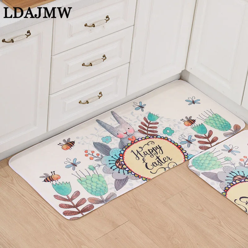 LADJMW Cartoon Thickening Land Printing Bedroom A Living Room Carpet TOILET Water Uptake Home Door Non-slip Pad Customized Fund | Дом и сад