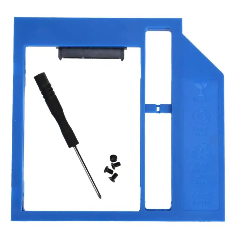 

Universal Plastic SATA 3.0 9.0mm 2nd HDD Caddy SSD Drive Bracket for 2.5inch 7/9mm SSD Box Case Enclosure Adapter