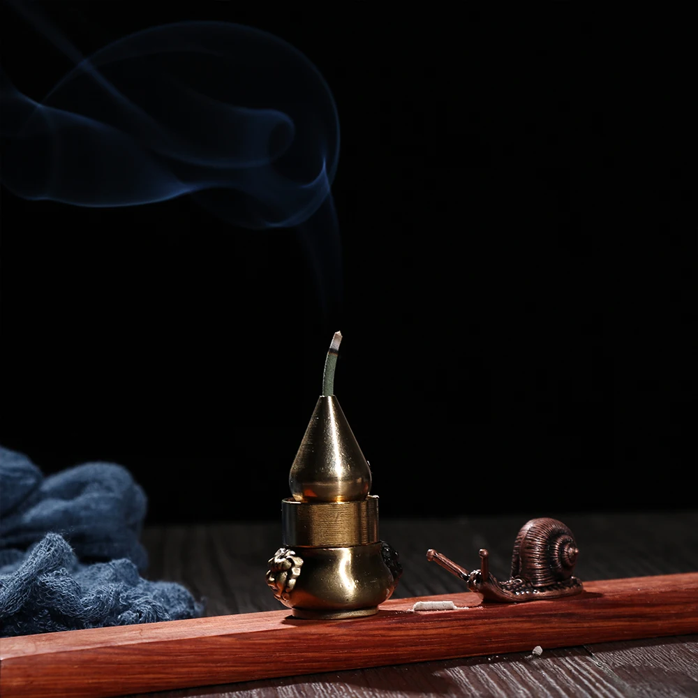 1 шт. Мини кафе орнамент буддизм гаджеты пепельница Joss-stick вставляется ладан Держатель Медь кадильница украшение дома
