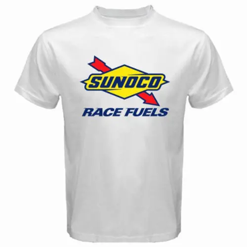 Новая мужская белая футболка с логотипом Sunoco-Racing размер S до 3XL | Мужская одежда