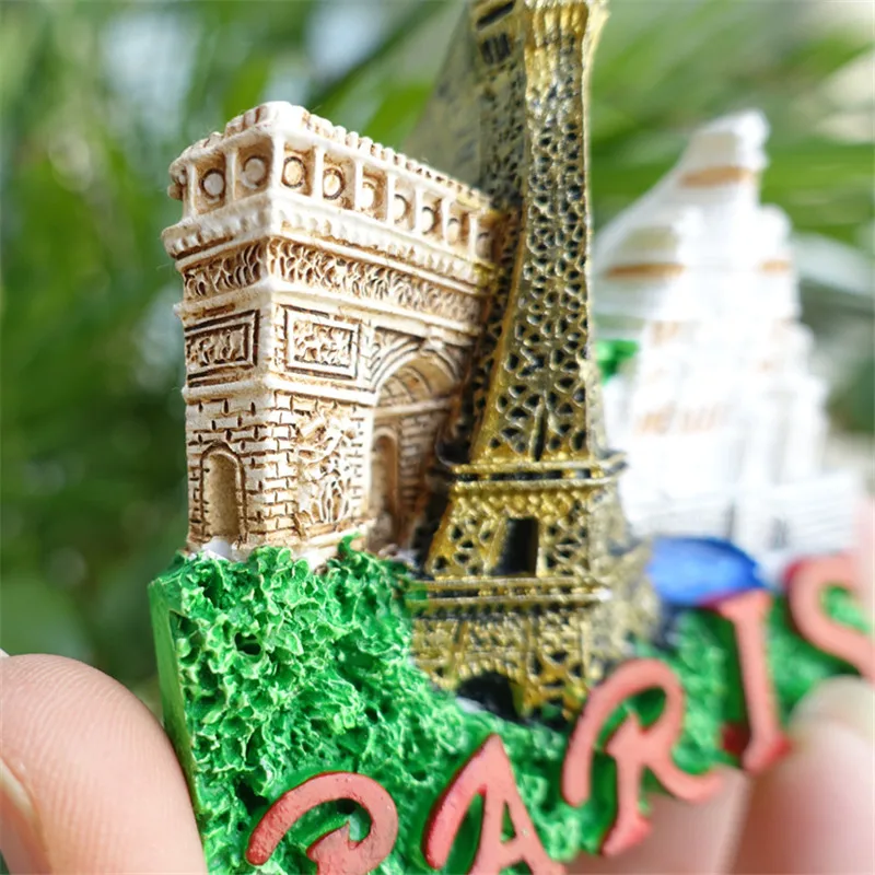 France Paris Eiffel Tower Arc de Triomphe Handmade 3D Resin Fridge Magnets Home Decor Souvenirs | Дом и сад