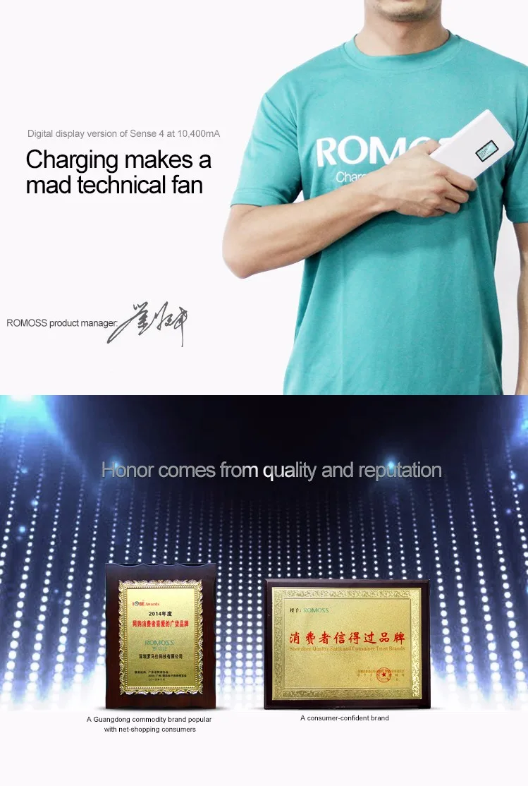 ROMOSS, 10000 мА/ч, power Bank Sense 4 Plus, power bank, 18650, резервная батарея, зарядное устройство для телефона, для samsung и iPhone