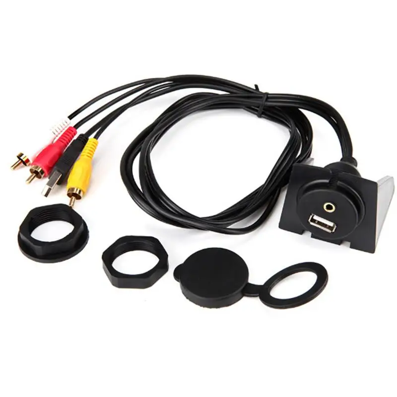 BEESCLOVER DC3.5F/3RCA + USB2.0AM/AF 1 м AUX автомобильное крепление флеш удлинитель для автомобиля