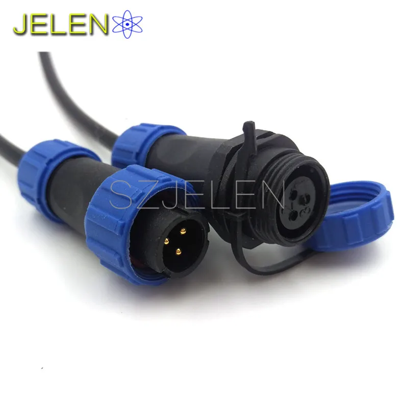Оптовая продажа 10 комплектов/упаковка 3 контактный разъем водонепроницаемый