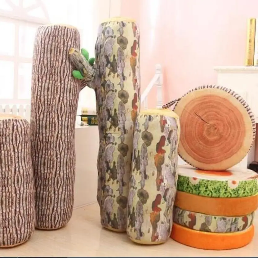 Деревянная разделочная Подушка имитация дерева пень плюшевые игрушки подушка в