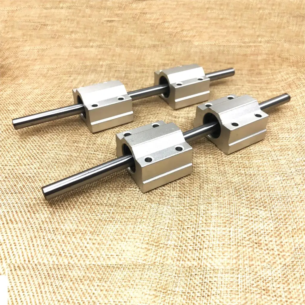

2pcs 10* 200mm/300mm/400mm & 4pcs SC10UU hardened rod rail shaft linear bearing Block for 3d printer Parts & Accessories