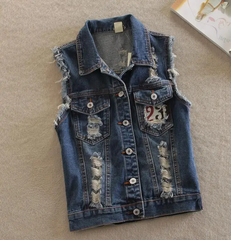 Весенняя новинка джинсовый жилет размера плюс ковбойская модная короткая куртка