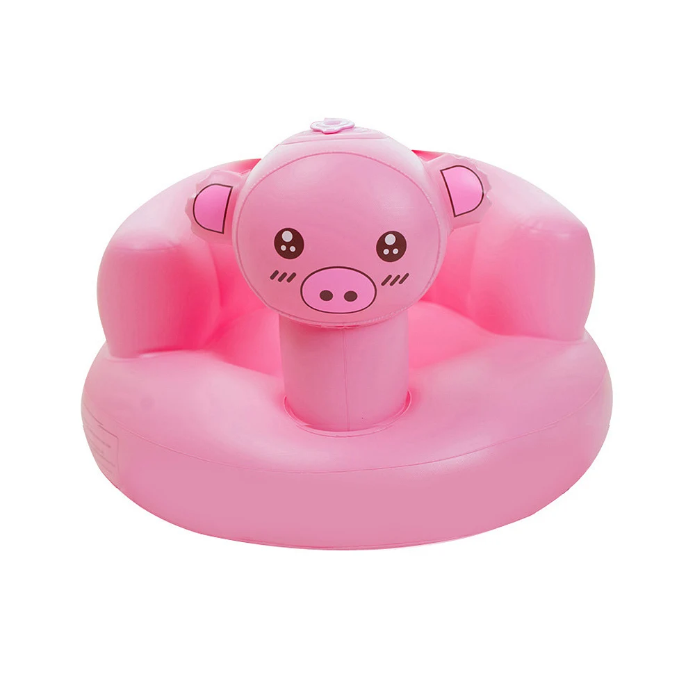 Pink Pig Надувной стул для ванной, детский стул для обучения сидению, детские сиденья для ванной, портативность, обучающий стул для ребенка - Цвет: Pink Pig