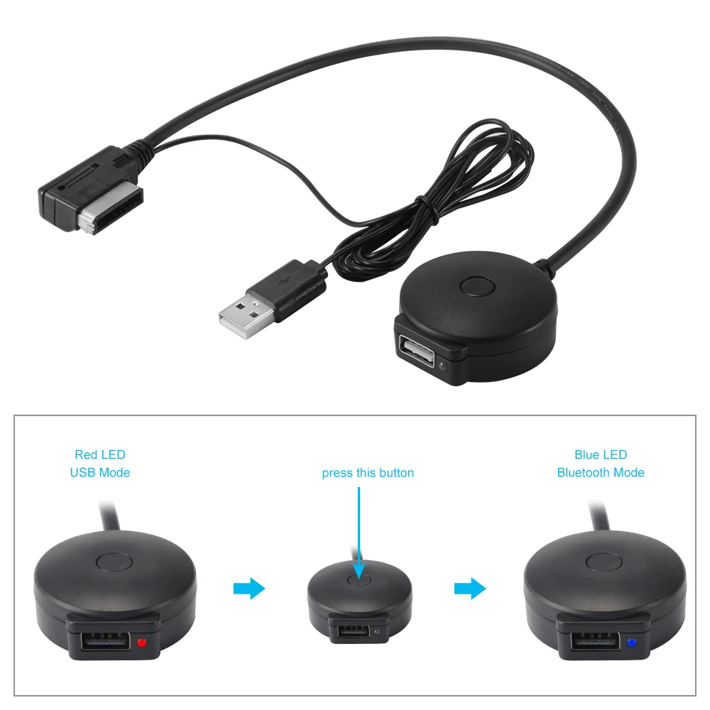 Bluetooth модуль AUX приемник кабель с USB зарядным устройством для V.W Audi A4 A5 A6 Q5 Q7 Before 2009