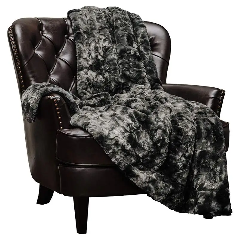 LOVINSUNSHINE Fluffy Rabbit Fur Plush Blanket Chunky Warm Sofa Blanket Twin Full Size Soft Mink Throw Couch Chair Bed Blankets