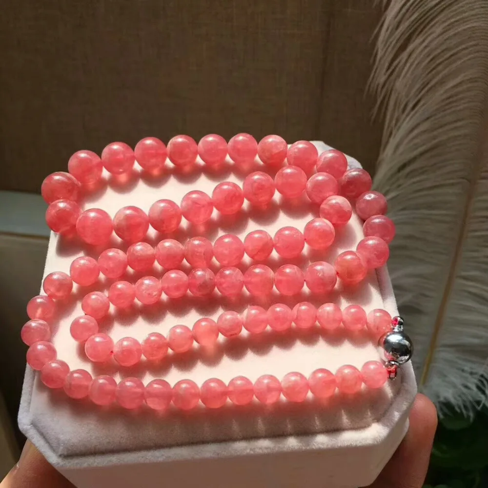 Топ натуральный Королевский лед Роза Rhodochrosite красный драгоценный камень 6-11 мм