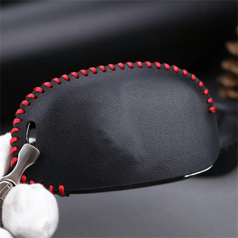 Чехол для автомобильного ключа из натуральной кожи чехол ключей Hyundai Solaris IX35 Creta I30