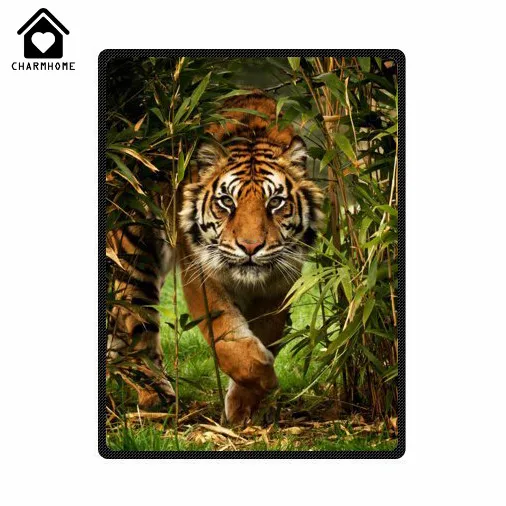 CHARMHOME Фланелевое Флисовое одеяло на заказ животное Свирепый тигр диван кровать