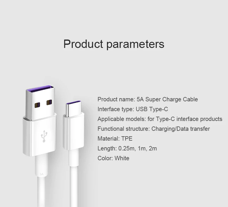 USB C для huawei Super Charge 5A Быстрый usb type C кабель для Xiaomi Redmi K20 Note 7 Быстрая зарядка 3,0 кабель type-C для samsung S9