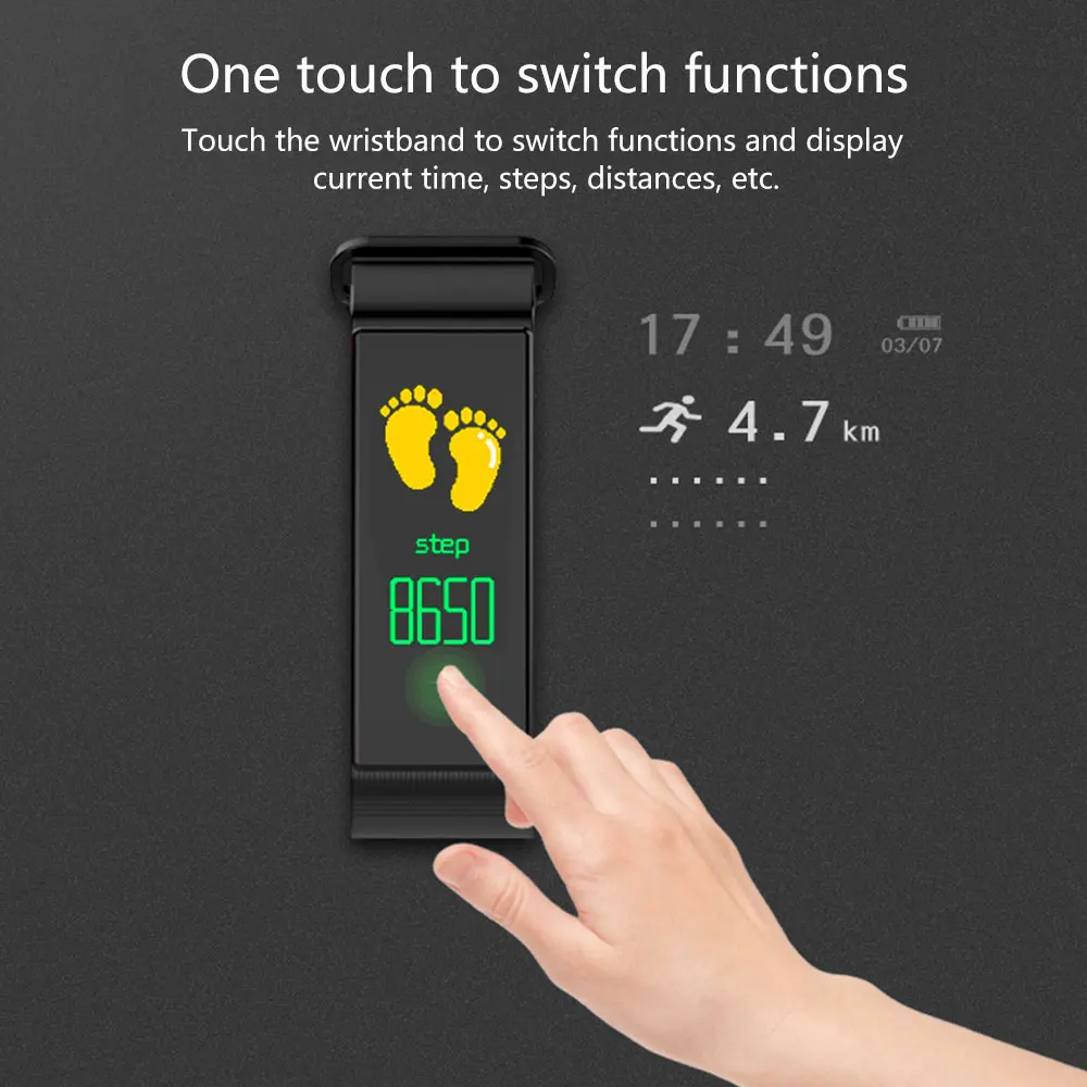 Smart Watch Rubber LED Sports Bracelet Digital Wristband Watches Sleep monitoring Color strap for Android IOS | Электроника