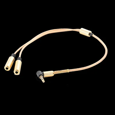 Разветвитель аудиокабеля 3 5 мм стерео наушники аудио штекер 2 гнезда Y образный