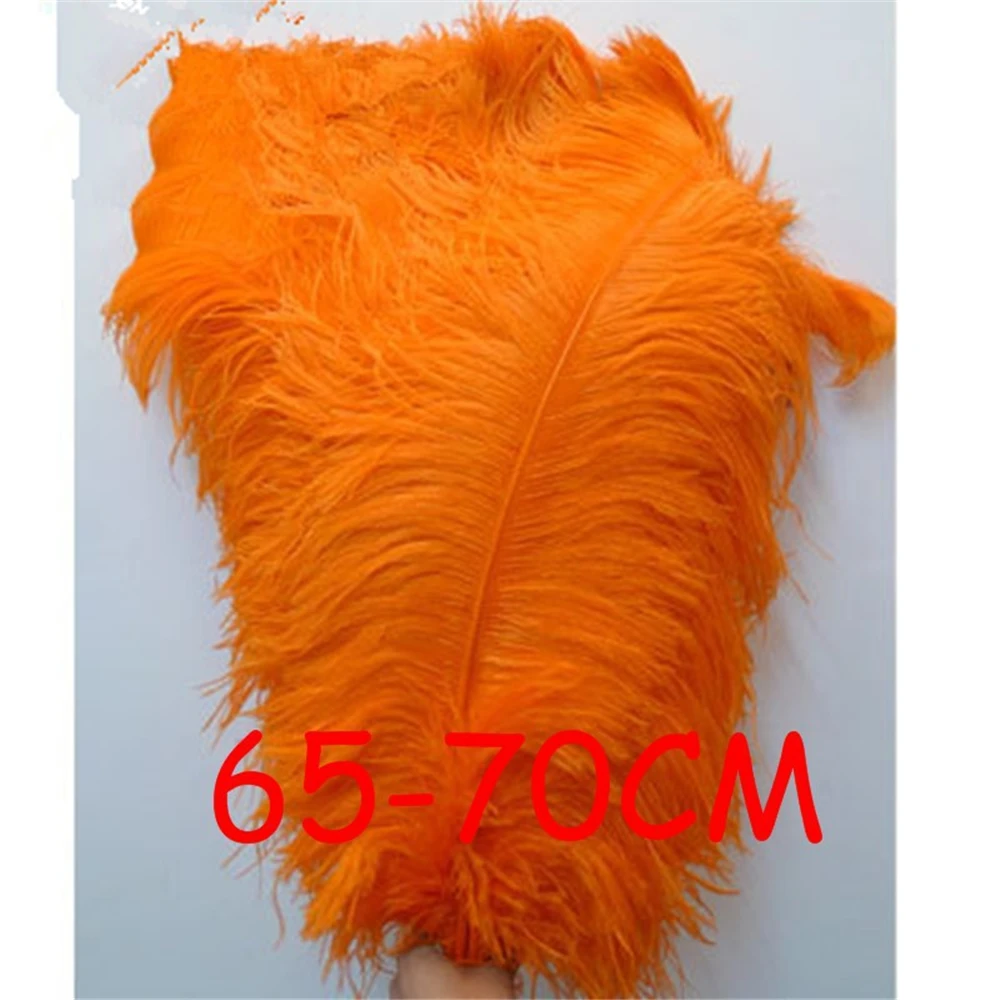 

26-28inch/65-70cm Orange ostrich feather plumage feathers for wedding decoration table centerpieces feather bulk sale 5pcs/lot