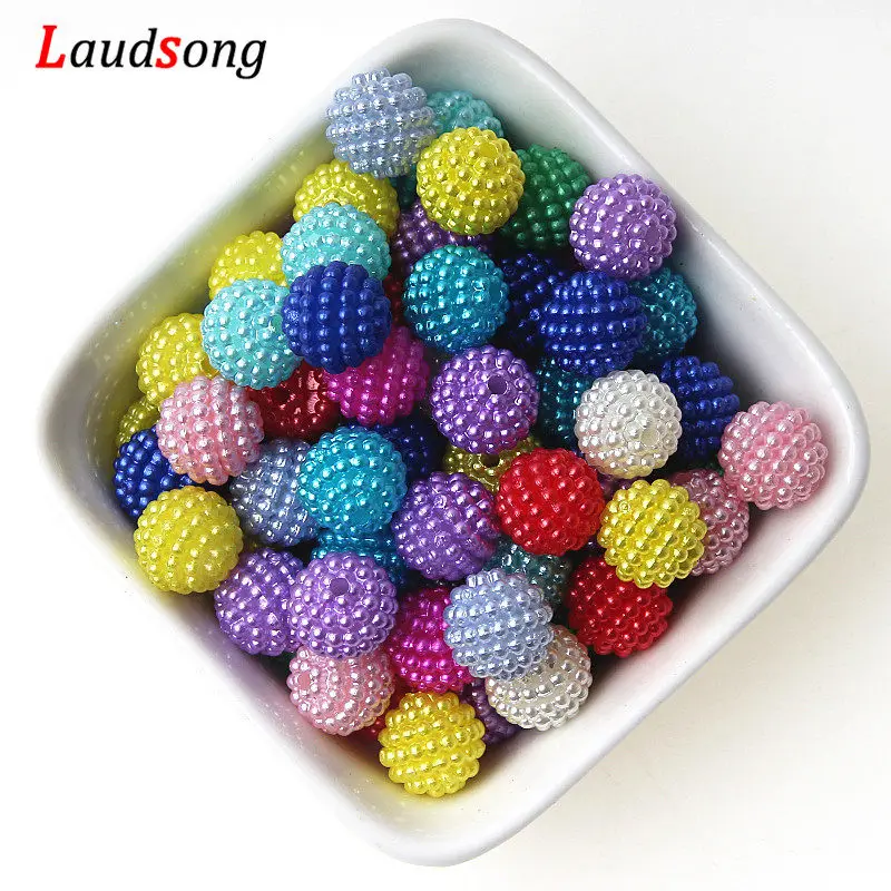 Mixed Color 100 шт 10 мм Разноцветные Бусины Bayberry Акриловые Имитация жемчуга бусинки соответствуют Европе бусины для самостоятельного изготовления ювелирных изделий браслет ожерелье - Цвет: Mixed Color
