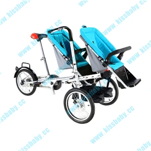 Двойная детская коляска taga twins nucia для мамы трехколесный велосипед|stroller bike|twin baby