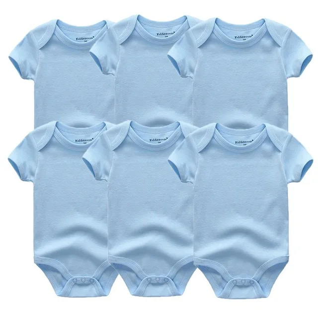 baby romper 6002 6 шт./лот; Одежда для новорожденных; одежда с короткими рукавами для мальчиков и девочек; хлопковые комбинезоны; комбинезон; de bebe - Цвет: baby romper 6002