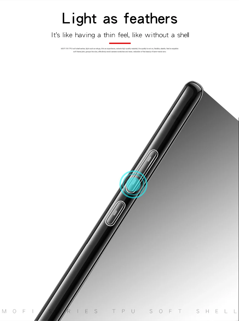 Для xiaomi mi 8 чехол MOFi для xiaomi mi 8 чехол силиконовый прозрачный мягкий TPU capas для xiaomi mi 8 задняя крышка чехол