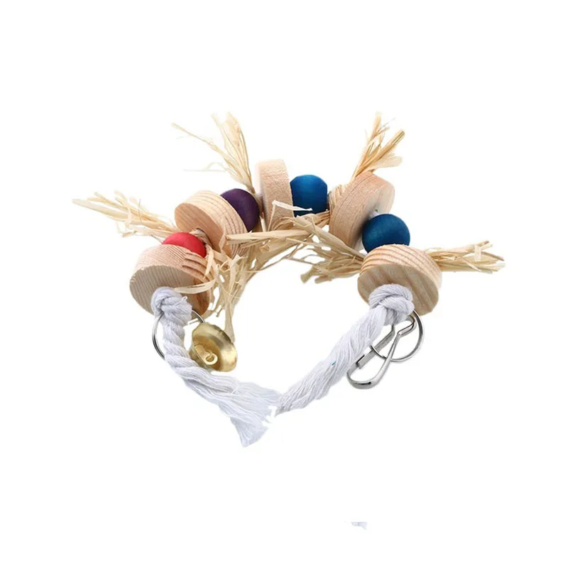 2016 Горячая Распродажа 1 шт. Забавный попугай жевательный Деревянный аксессуар