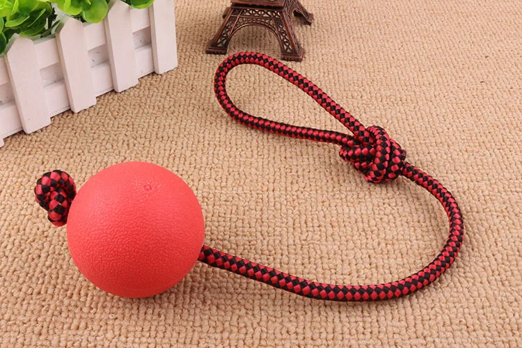 Новые игрушки для собак резиновый шар с веревкой Лечить Диспенсер любимая