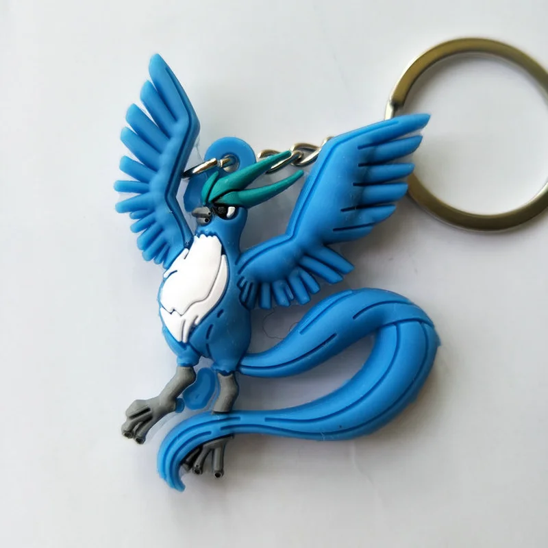 Японское аниме «Покемон» Articuno Magikarp цепочка для ключей из ПВХ Gengar Zapdos xiaoch 'd Chansey Totodile милый смешной кулон брелки