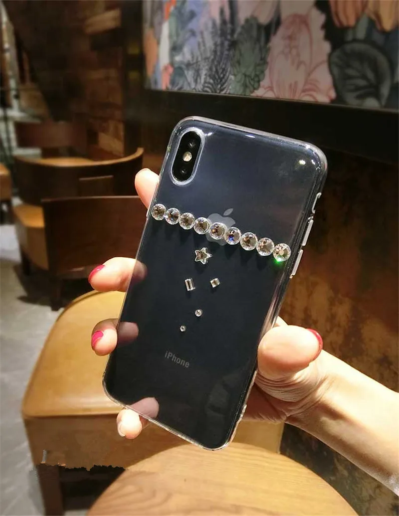 Модный красивый со стразами Прозрачный чехол для телефона Huawei P8 P9 P10 P20 P30 PLUS LiTE Mate10