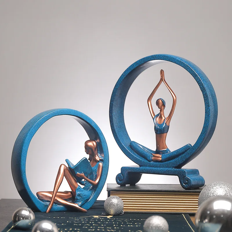 Аксессуары для украшения дома Современное украшение Yoga Декор из смолы фигурка в